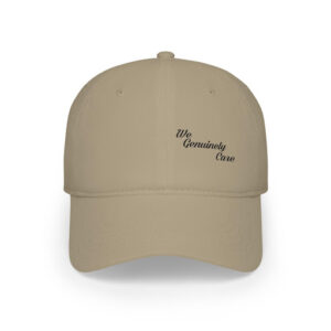 A tan hat with the words " my grandmother 's name ".