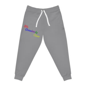 A pair of grey sweatpants with the words " i am passionate about."