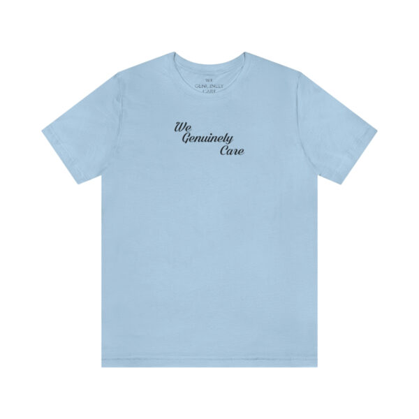 A light blue t-shirt with the words " my community choir ".