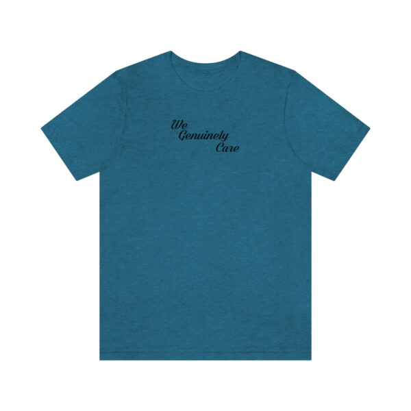 A blue t-shirt with the words " my traveling crew ".