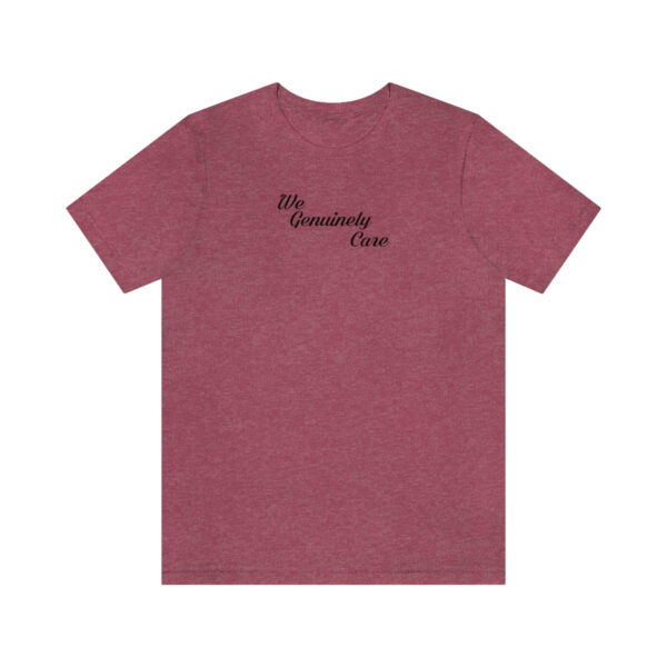 A red t-shirt with the words " my roommate 's club ".