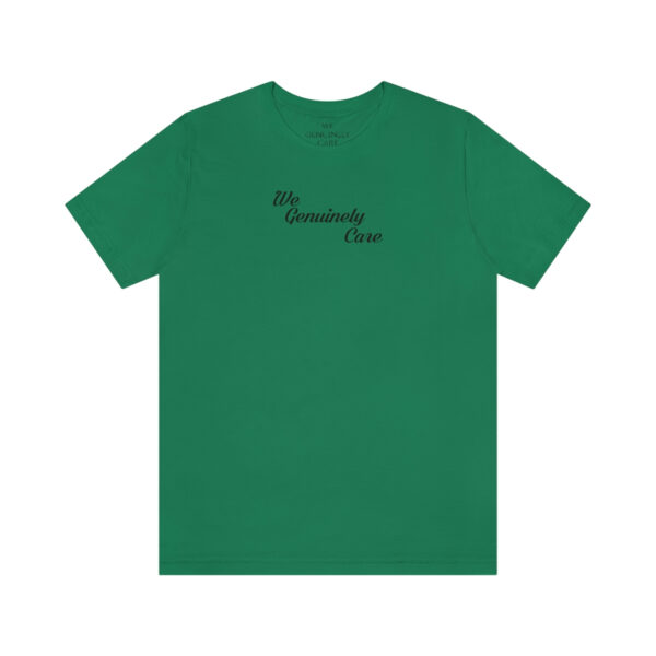 A green t-shirt with the words " tomorrow 's club ".