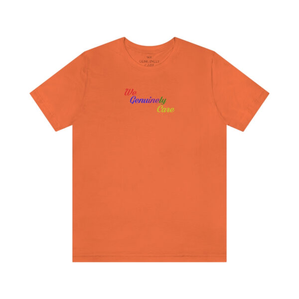 A orange t-shirt with the words " the sunshine club ".