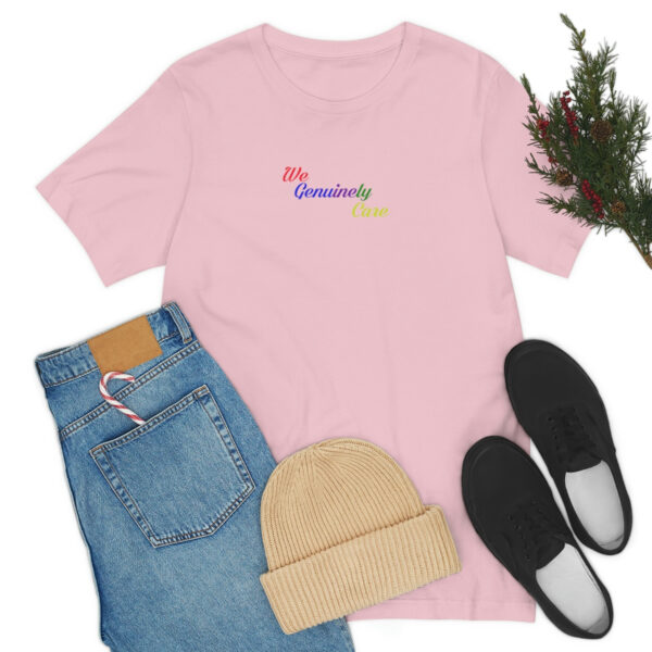 A pink t-shirt with the words " my grandma 's place ".