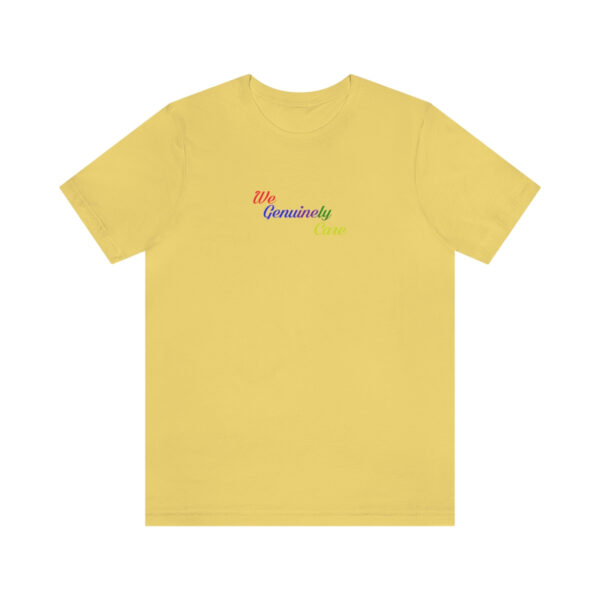 A yellow t-shirt with the word " sunshine ".