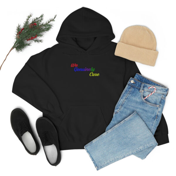 A black hoodie with the words " my favorite color ".