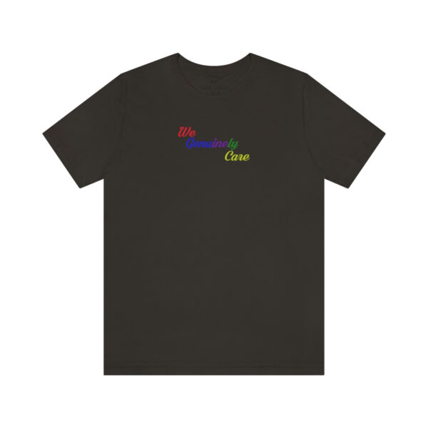 A black t-shirt with the words " no image here ".