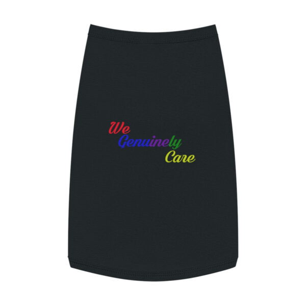 A black skirt with the word " the uncommonly close " written on it.