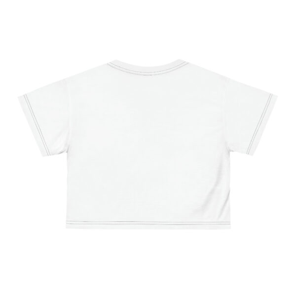 A white crop top with the words " it's not a joke ".