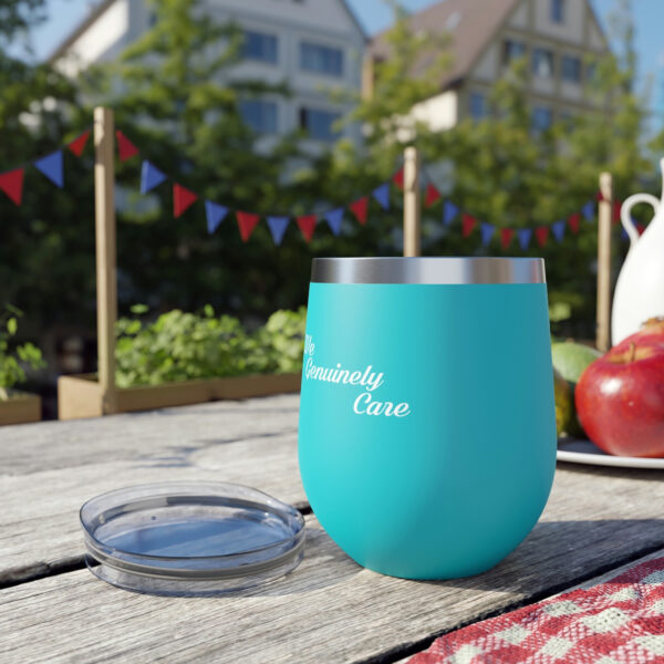 A cup that is sitting on top of a table.