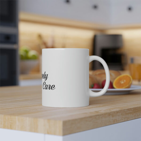 A coffee mug sitting on top of a counter.