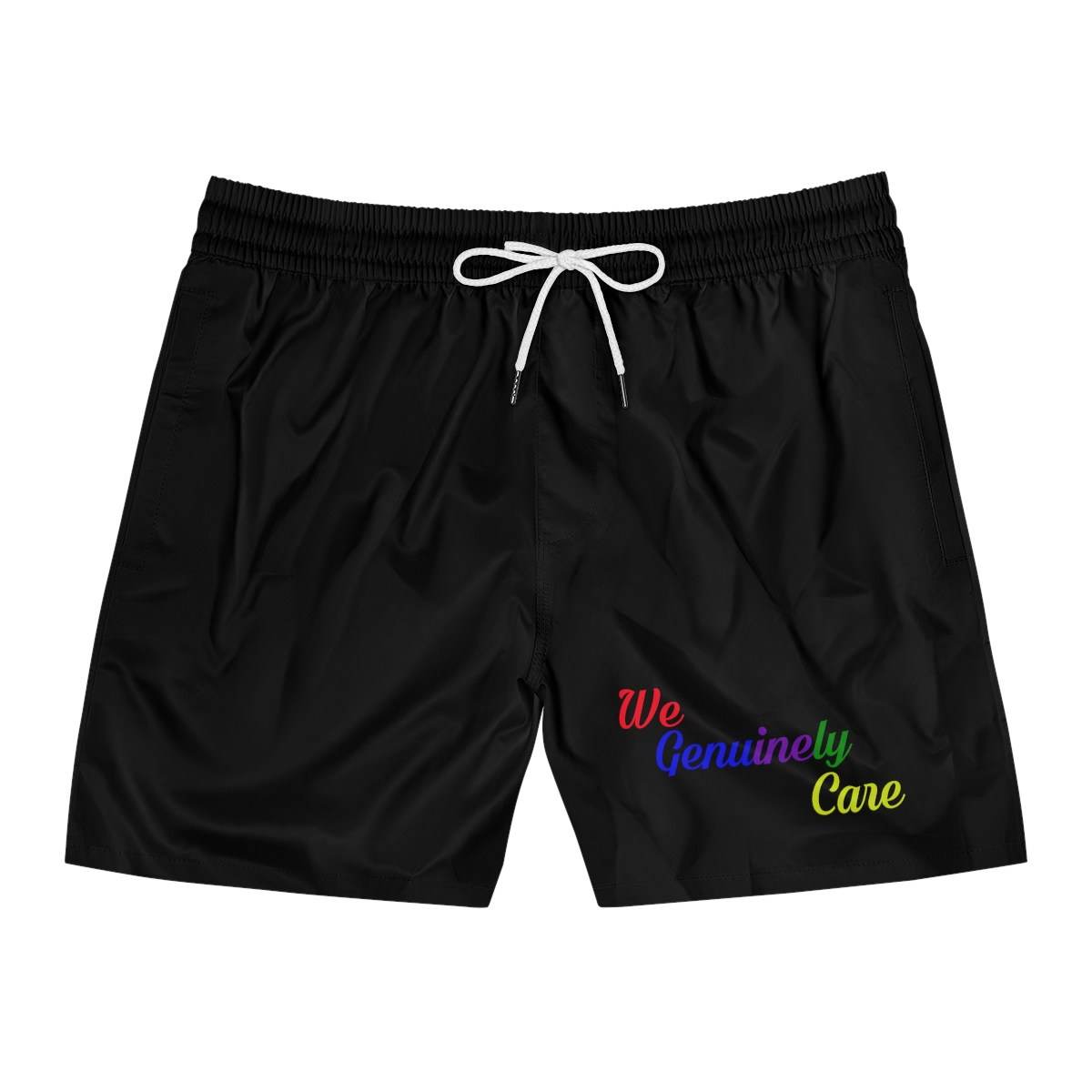 A black shorts with the words " we are connected by color ".