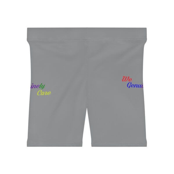 A pair of gray shorts with the words " live love life ".