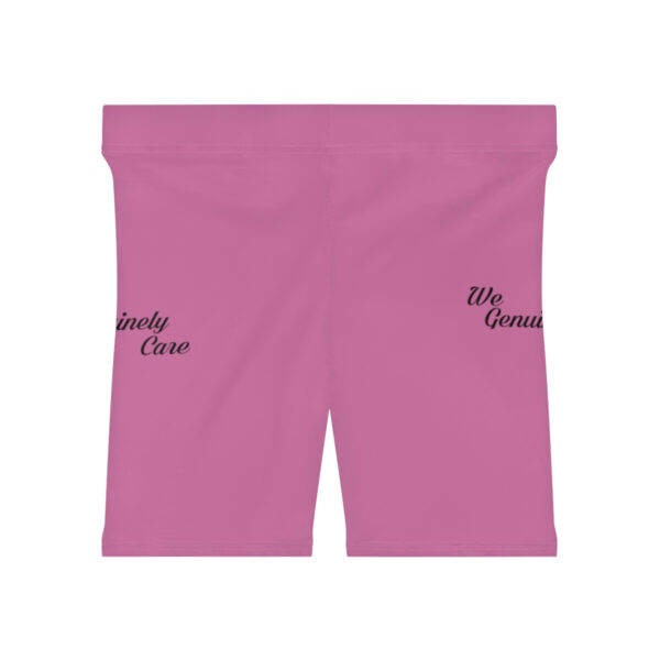 A pair of pink shorts with the words " daddy claus " and " mr. Clause ".